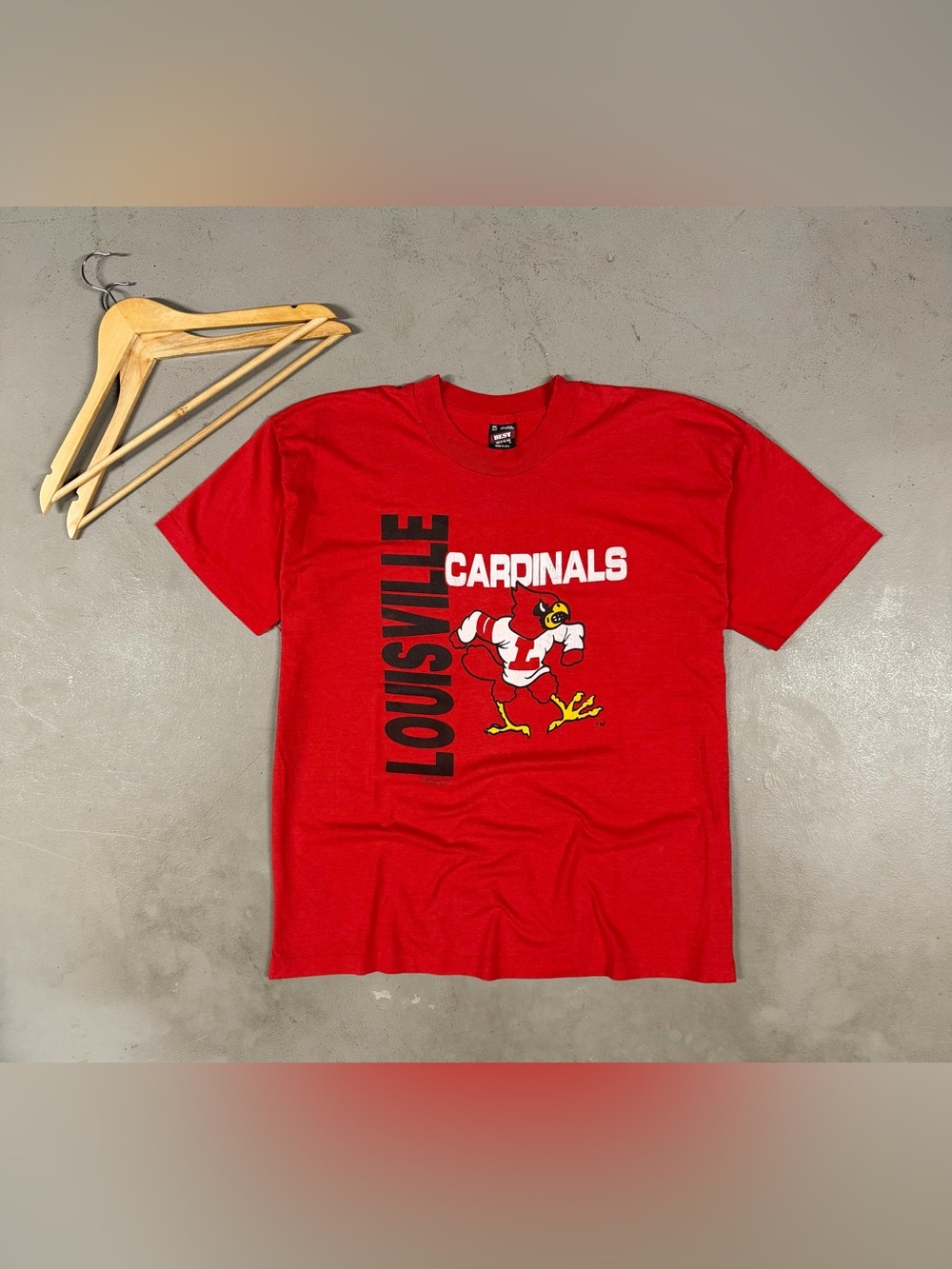 Vintage 90s Louisville Cardinals College Sportswear Retro Tee T-Shirt XXL